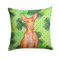 Pharaoh Hound St Patrick's Decorative Throw Pillow 14x14 Indoor Outdoor Accent Cushion, Fabric Cover with Insert for Sofa, Bed, Porch & Living Room