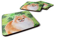 Pomeranian #2 St Patrick's Foam Coasters Set of 4 Cup Coasters for Indoor Outdoor, Tabletop Protection, Anti Slip, Mouse pad Material