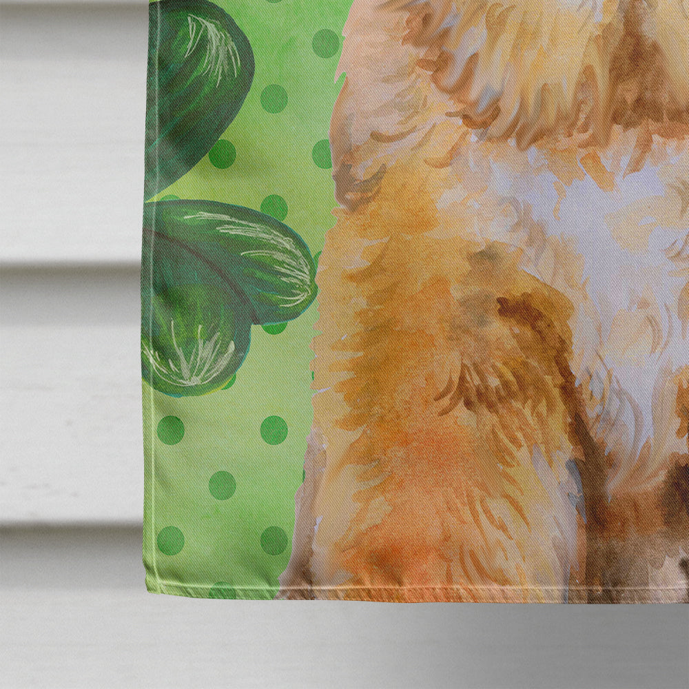 Tibetan Mastiff St Patrick's House Flag 28x40 Porch Sleeve Pole Decorative Outside Yard Banner Artwork Wall Hanging, Polyester
