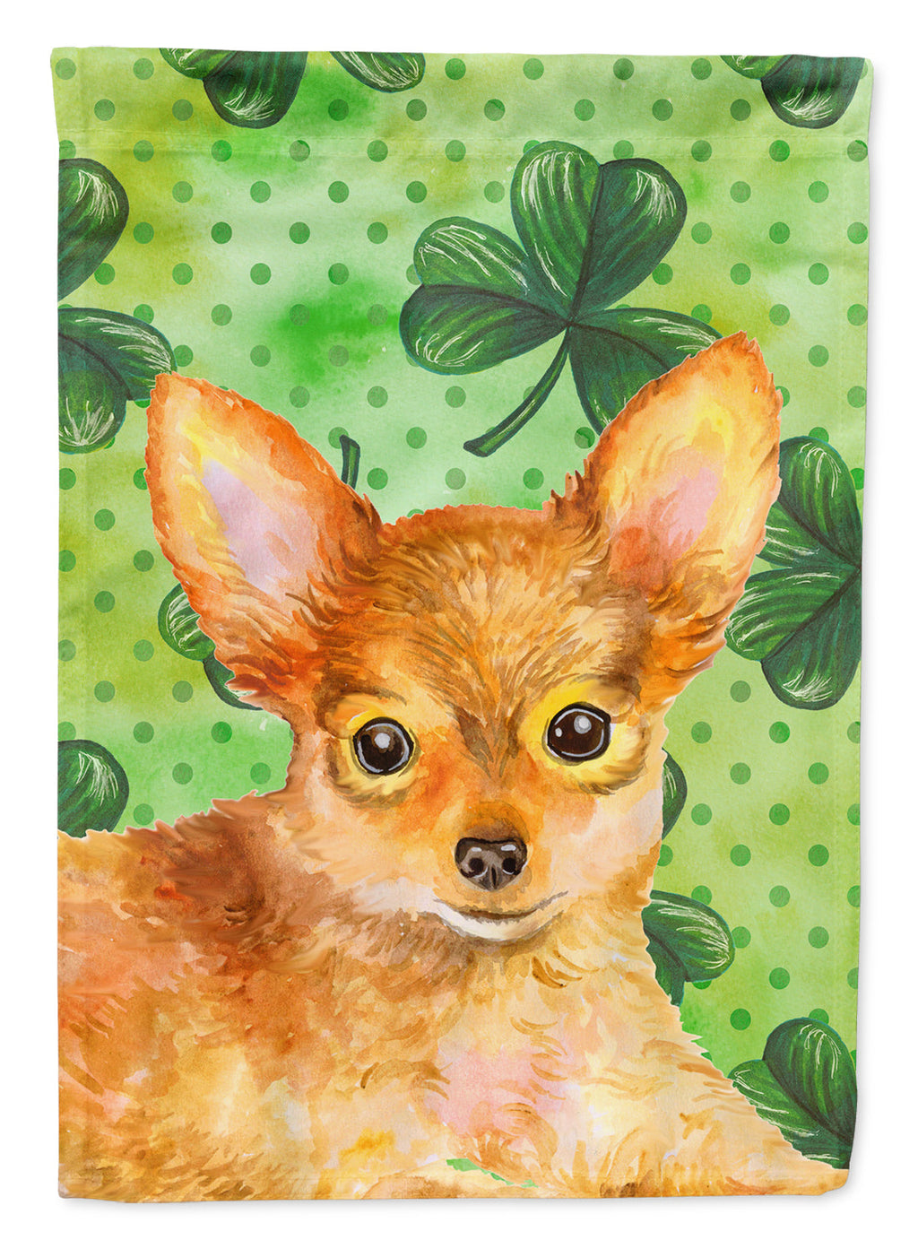 Toy Terrier St Patrick's House Flag 28x40 Porch Sleeve Pole Decorative Outside Yard Banner Artwork Wall Hanging, Polyester