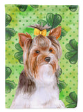 Yorkshire Terrier #2 St Patrick's House Flag 28x40 Porch Sleeve Pole Decorative Outside Yard Banner Artwork Wall Hanging, Polyester