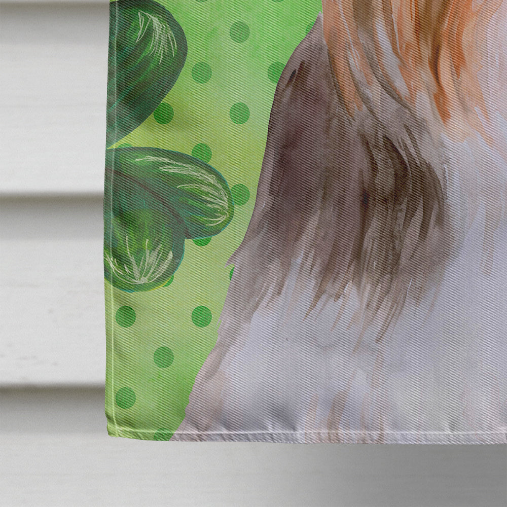 Yorkshire Terrier #2 St Patrick's House Flag 28x40 Porch Sleeve Pole Decorative Outside Yard Banner Artwork Wall Hanging, Polyester