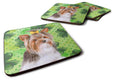 Yorkshire Terrier #2 St Patrick's Foam Coasters Set of 4 Cup Coasters for Indoor Outdoor, Tabletop Protection, Anti Slip, Mouse pad Material