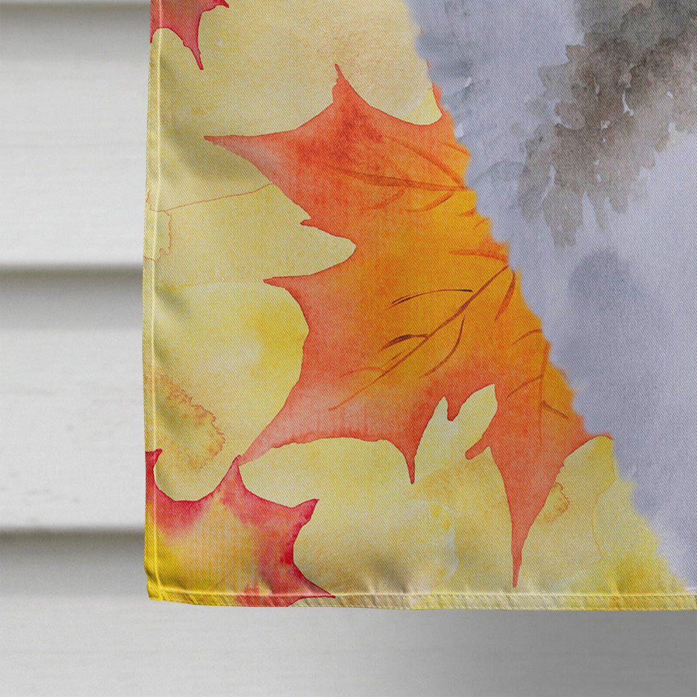 Alaskan Malamute Fall House Flag 28x40 Porch Sleeve Pole Decorative Outside Yard Banner Artwork Wall Hanging, Polyester