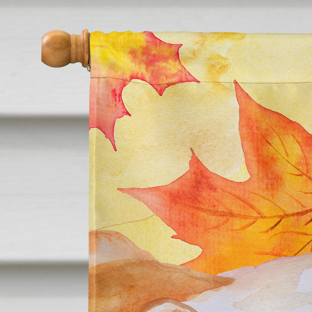 English Bulldog Fall House Flag 28x40 Porch Sleeve Pole Decorative Outside Yard Banner Artwork Wall Hanging, Polyester