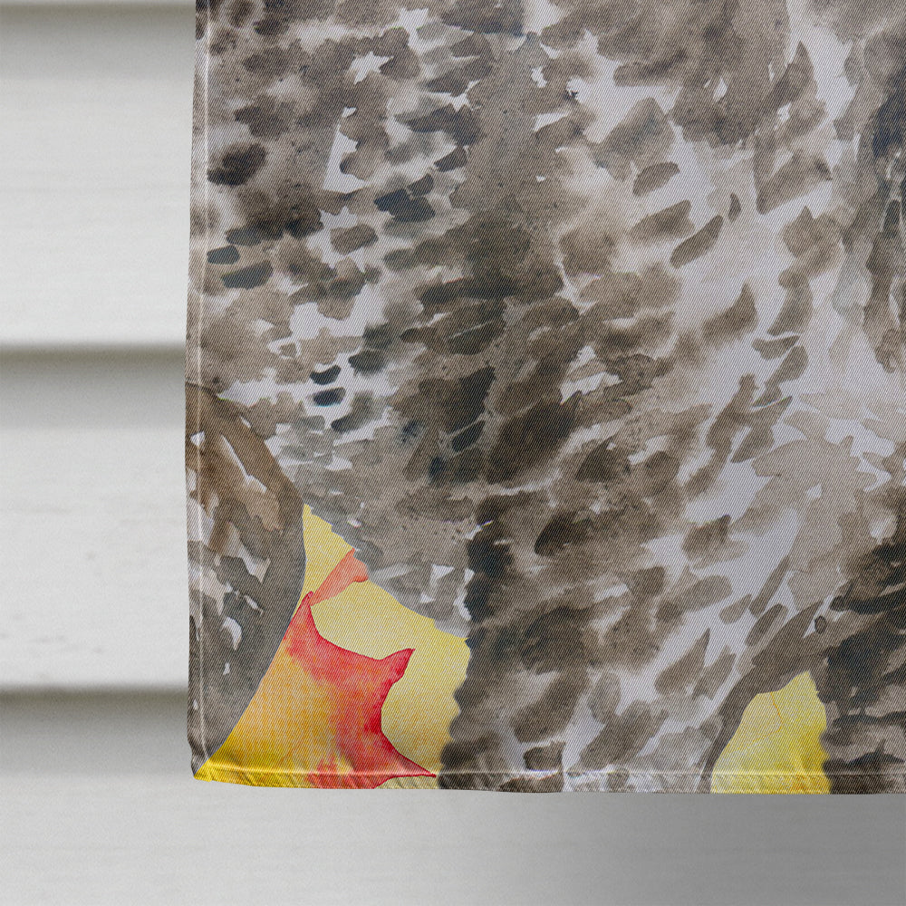 German Shorthaired Pointer Fall House Flag 28x40 Porch Sleeve Pole Decorative Outside Yard Banner Artwork Wall Hanging, Polyester