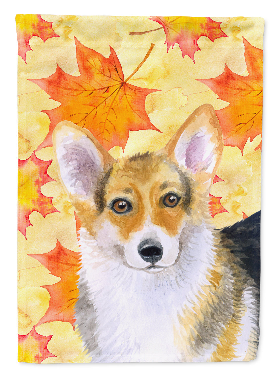 Pembroke Corgi Fall House Flag 28x40 Porch Sleeve Pole Decorative Outside Yard Banner Artwork Wall Hanging, Polyester