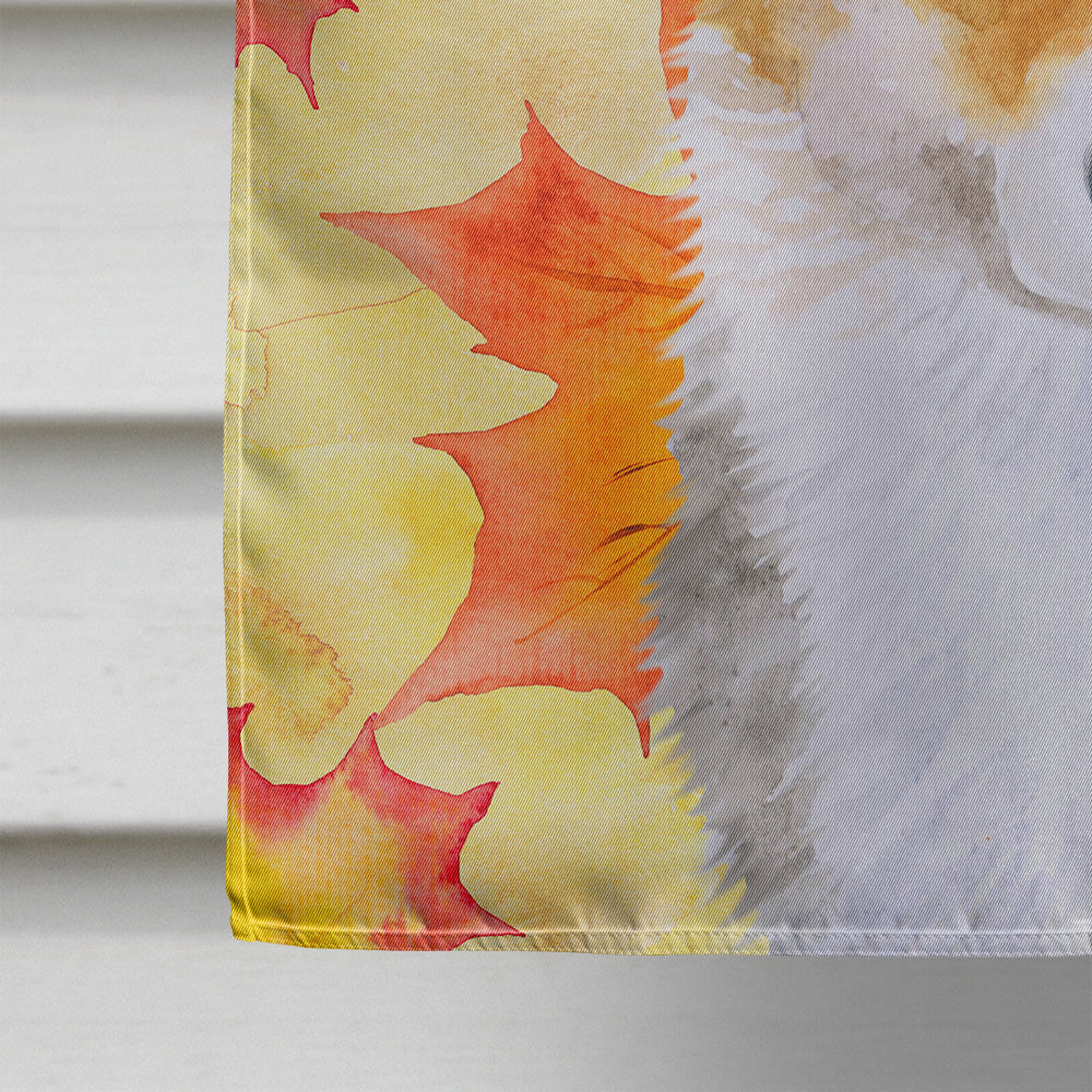 Pembroke Corgi Fall House Flag 28x40 Porch Sleeve Pole Decorative Outside Yard Banner Artwork Wall Hanging, Polyester