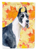 Harlequin Great Dane Fall House Flag 28x40 Porch Sleeve Pole Decorative Outside Yard Banner Artwork Wall Hanging, Polyester
