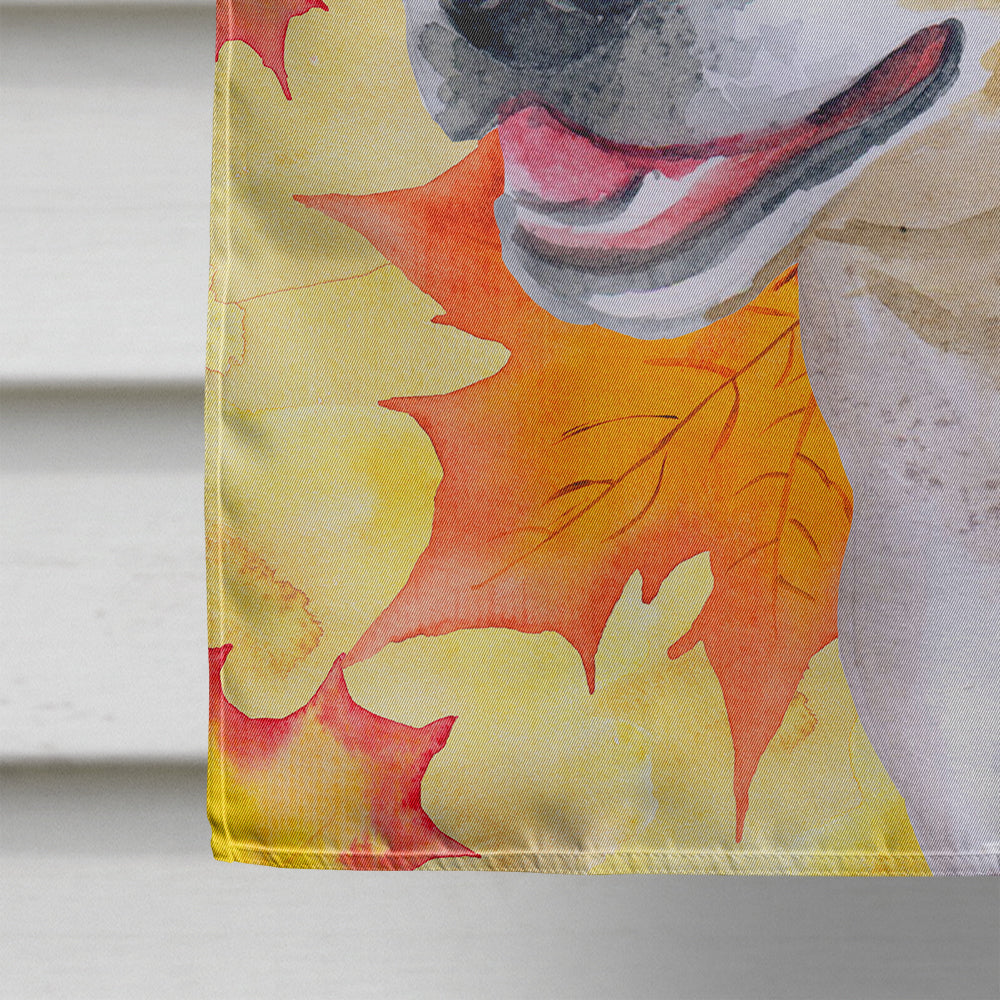 American Staffordshire Fall House Flag 28x40 Porch Sleeve Pole Decorative Outside Yard Banner Artwork Wall Hanging, Polyester
