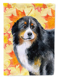 Bernese Mountain Dog Fall House Flag 28x40 Porch Sleeve Pole Decorative Outside Yard Banner Artwork Wall Hanging, Polyester