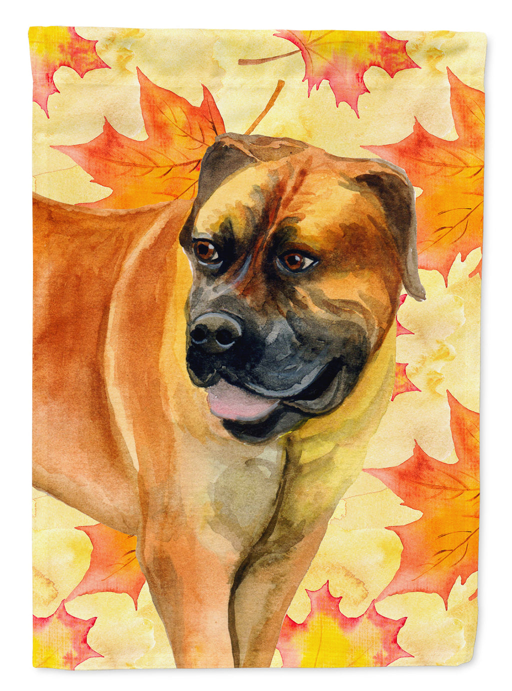 Boerboel Mastiff Fall House Flag 28x40 Porch Sleeve Pole Decorative Outside Yard Banner Artwork Wall Hanging, Polyester