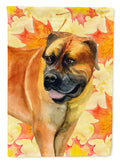 Boerboel Mastiff Fall House Flag 28x40 Porch Sleeve Pole Decorative Outside Yard Banner Artwork Wall Hanging, Polyester