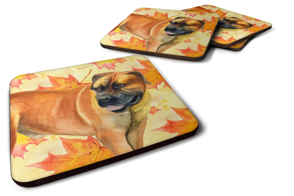 Boerboel Mastiff Fall Foam Coasters Set of 4 Cup Coasters for Indoor Outdoor, Tabletop Protection, Anti Slip, Mouse pad Material