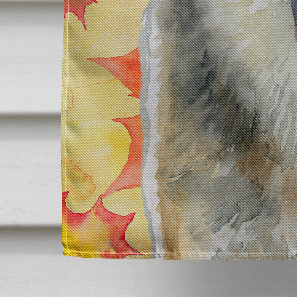 East-European Shepherd Fall House Flag 28x40 Porch Sleeve Pole Decorative Outside Yard Banner Artwork Wall Hanging, Polyester
