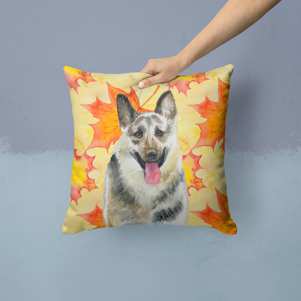 East-European Shepherd Fall Decorative Throw Pillow 14x14 Indoor Outdoor Accent Cushion, Fabric Cover with Insert for Sofa, Bed, Porch & Living Room