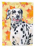 Dalmatian Fall House Flag 28x40 Porch Sleeve Pole Decorative Outside Yard Banner Artwork Wall Hanging, Polyester
