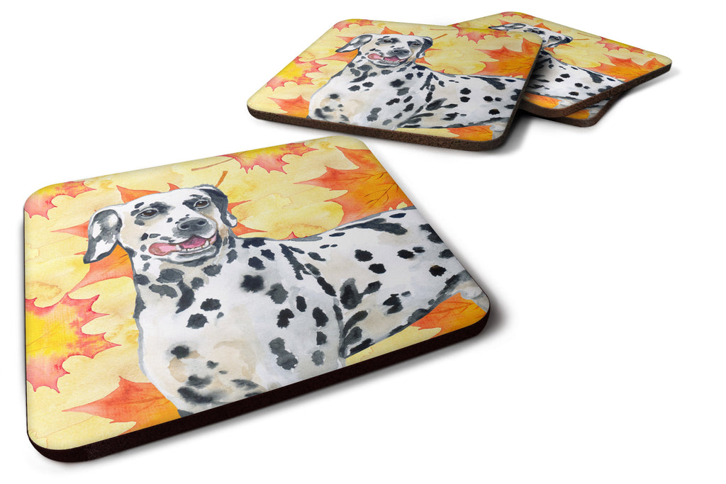 Dalmatian Fall Foam Coasters Set of 4 Cup Coasters for Indoor Outdoor, Tabletop Protection, Anti Slip, Mouse pad Material