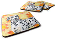 Dalmatian Fall Foam Coasters Set of 4 Cup Coasters for Indoor Outdoor, Tabletop Protection, Anti Slip, Mouse pad Material