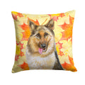 German Shepherd Fall Decorative Throw Pillow 14x14 Indoor Outdoor Accent Cushion, Fabric Cover with Insert for Sofa, Bed, Porch & Living Room