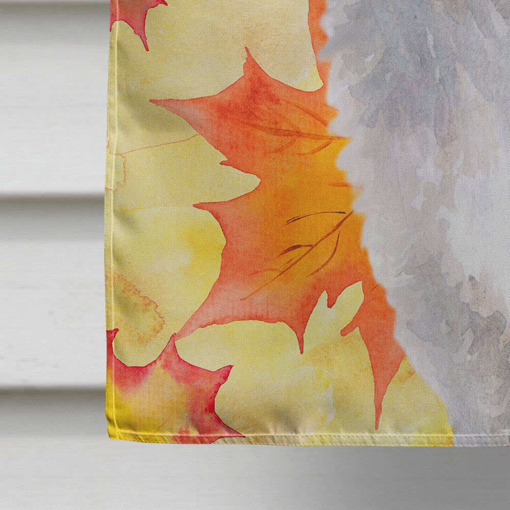 Siberian Husky Fall House Flag 28x40 Porch Sleeve Pole Decorative Outside Yard Banner Artwork Wall Hanging, Polyester