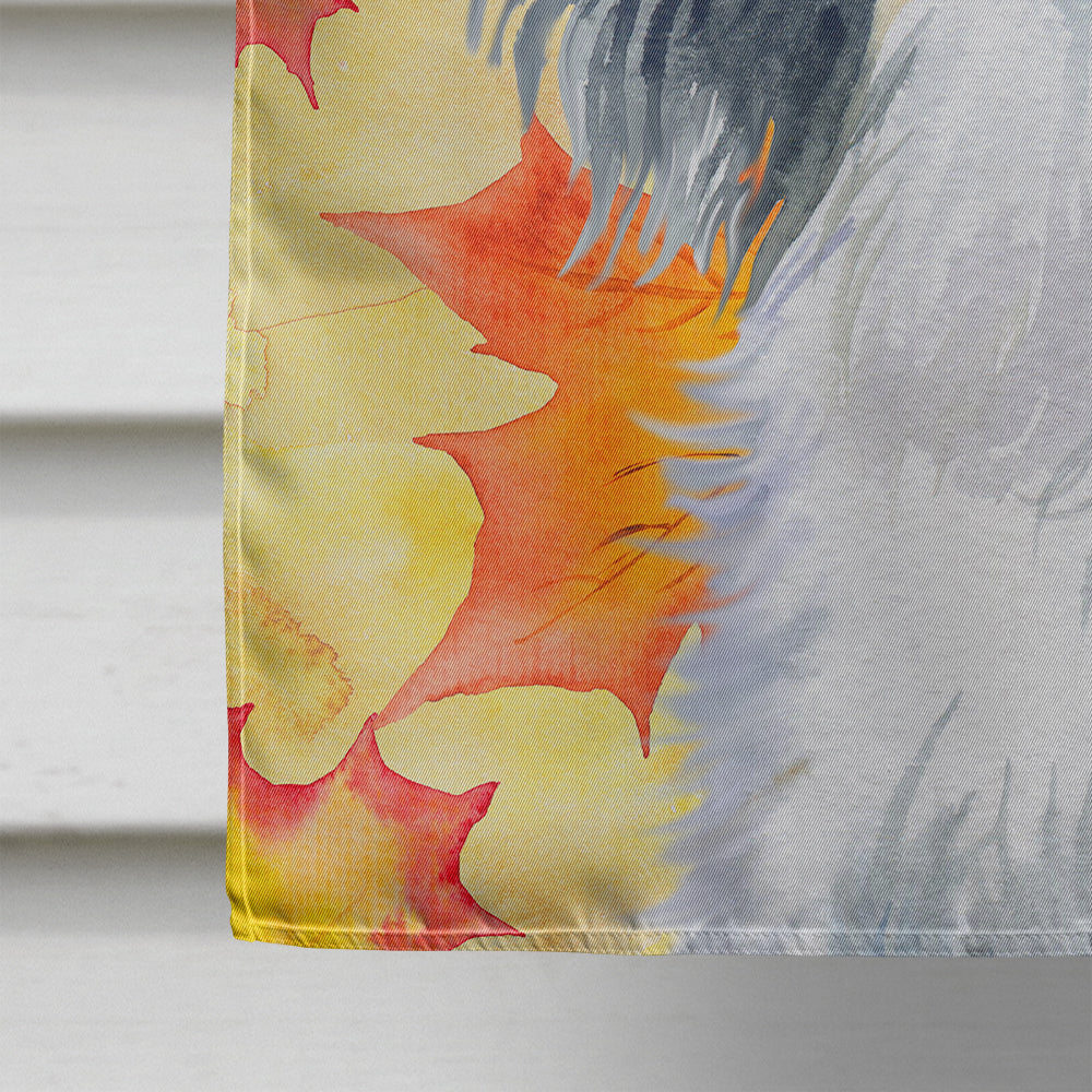 Papillon Fall House Flag 28x40 Porch Sleeve Pole Decorative Outside Yard Banner Artwork Wall Hanging, Polyester