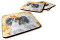 Papillon Fall Foam Coasters Set of 4 Cup Coasters for Indoor Outdoor, Tabletop Protection, Anti Slip, Mouse pad Material
