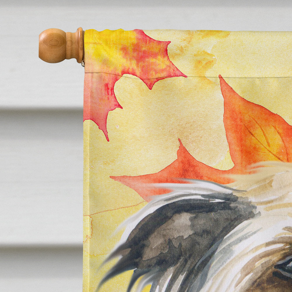 Chinese Crested Fall House Flag 28x40 Porch Sleeve Pole Decorative Outside Yard Banner Artwork Wall Hanging, Polyester