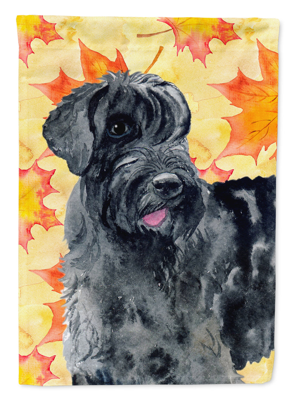 Giant Schnauzer Fall House Flag 28x40 Porch Sleeve Pole Decorative Outside Yard Banner Artwork Wall Hanging, Polyester