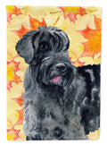 Giant Schnauzer Fall House Flag 28x40 Porch Sleeve Pole Decorative Outside Yard Banner Artwork Wall Hanging, Polyester