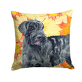 Giant Schnauzer Fall Decorative Throw Pillow 14x14 Indoor Outdoor Accent Cushion, Fabric Cover with Insert for Sofa, Bed, Porch & Living Room
