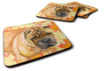Shar Pei Fall Foam Coasters Set of 4 Cup Coasters for Indoor Outdoor, Tabletop Protection, Anti Slip, Mouse pad Material