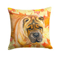 Shar Pei Fall Decorative Throw Pillow 14x14 Indoor Outdoor Accent Cushion, Fabric Cover with Insert for Sofa, Bed, Porch & Living Room