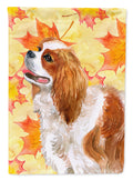Cavalier Spaniel Fall House Flag 28x40 Porch Sleeve Pole Decorative Outside Yard Banner Artwork Wall Hanging, Polyester