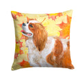 Cavalier Spaniel Fall Decorative Throw Pillow 14x14 Indoor Outdoor Accent Cushion, Fabric Cover with Insert for Sofa, Bed, Porch & Living Room