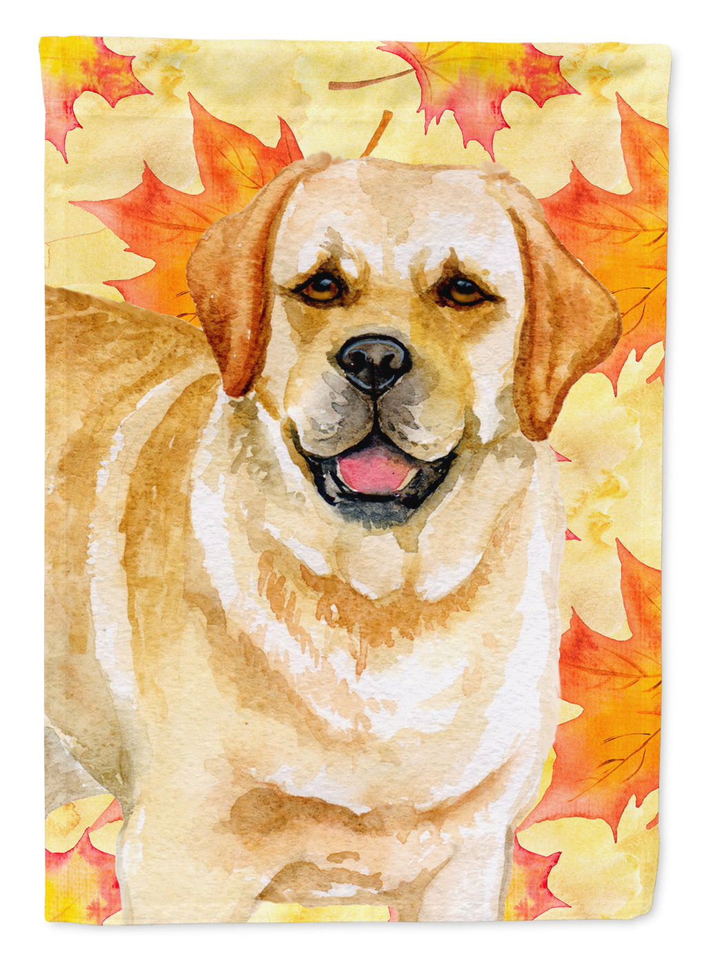 Golden Retriever Fall House Flag 28x40 Porch Sleeve Pole Decorative Outside Yard Banner Artwork Wall Hanging, Polyester