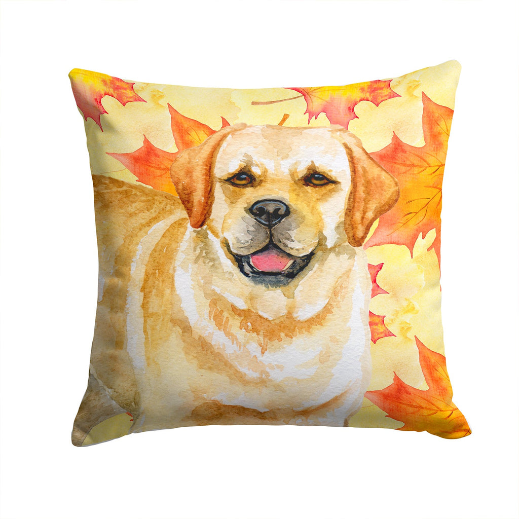 Golden Retriever Fall Decorative Throw Pillow 14x14 Indoor Outdoor Accent Cushion, Fabric Cover with Insert for Sofa, Bed, Porch & Living Room