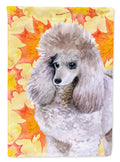 Poodle Fall House Flag 28x40 Porch Sleeve Pole Decorative Outside Yard Banner Artwork Wall Hanging, Polyester