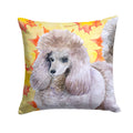 Poodle Fall Decorative Throw Pillow 14x14 Indoor Outdoor Accent Cushion, Fabric Cover with Insert for Sofa, Bed, Porch & Living Room