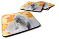 Shih Tzu Fall Foam Coasters Set of 4 Cup Coasters for Indoor Outdoor, Tabletop Protection, Anti Slip, Mouse pad Material