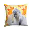 Shih Tzu Fall Decorative Throw Pillow 14x14 Indoor Outdoor Accent Cushion, Fabric Cover with Insert for Sofa, Bed, Porch & Living Room