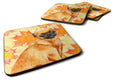 Small Brabant Griffon Fall Foam Coasters Set of 4 Cup Coasters for Indoor Outdoor, Tabletop Protection, Anti Slip, Mouse pad Material