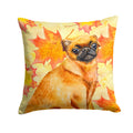 Small Brabant Griffon Fall Decorative Throw Pillow 14x14 Indoor Outdoor Accent Cushion, Fabric Cover with Insert for Sofa, Bed, Porch & Living Room