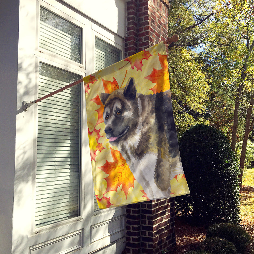 American Akita Fall House Flag 28x40 Porch Sleeve Pole Decorative Outside Yard Banner Artwork Wall Hanging, Polyester