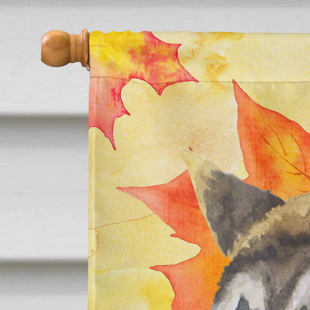 American Akita Fall House Flag 28x40 Porch Sleeve Pole Decorative Outside Yard Banner Artwork Wall Hanging, Polyester