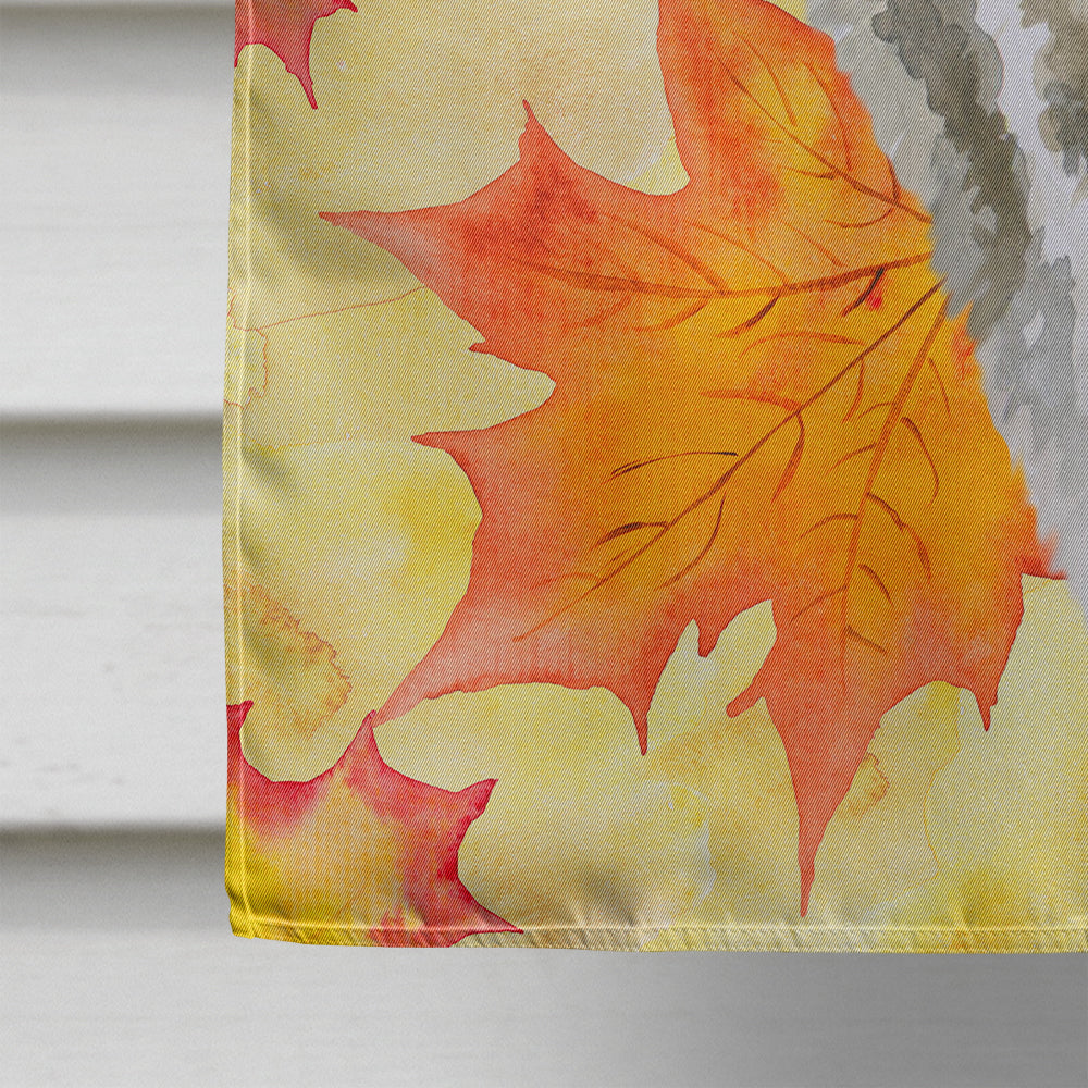 American Akita Fall House Flag 28x40 Porch Sleeve Pole Decorative Outside Yard Banner Artwork Wall Hanging, Polyester