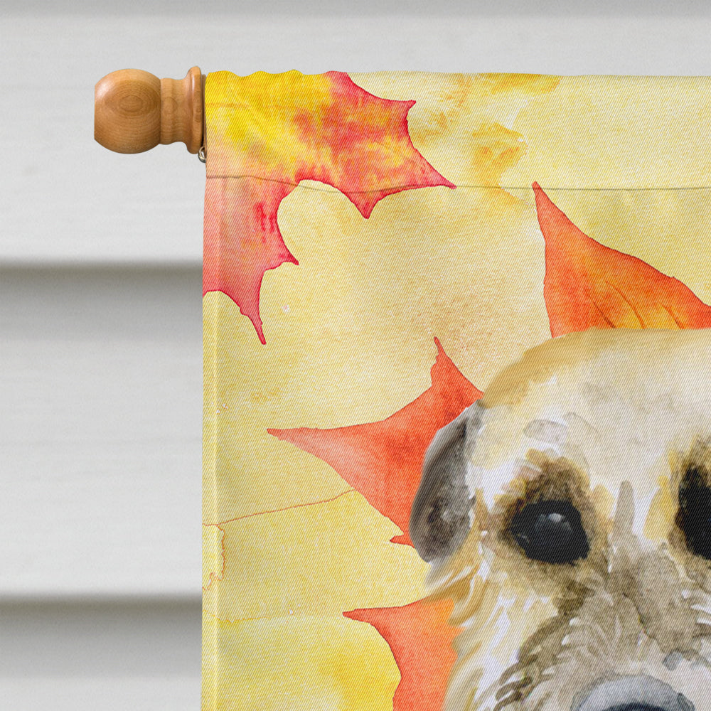 Irish Wolfhound Fall House Flag 28x40 Porch Sleeve Pole Decorative Outside Yard Banner Artwork Wall Hanging, Polyester