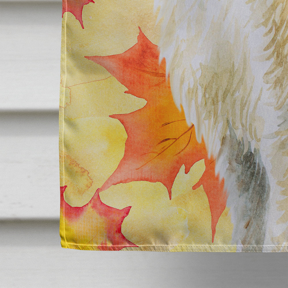Irish Wolfhound Fall House Flag 28x40 Porch Sleeve Pole Decorative Outside Yard Banner Artwork Wall Hanging, Polyester