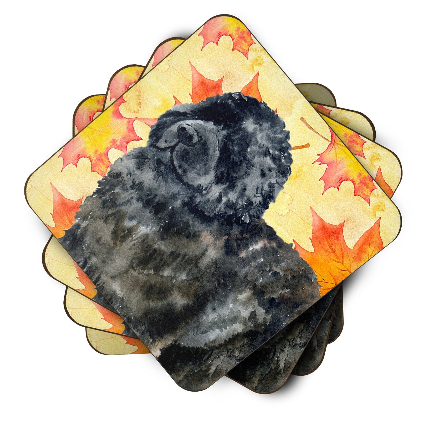 Newfoundland Fall Foam Coasters Set of 4 Cup Coasters for Indoor Outdoor, Tabletop Protection, Anti Slip, Mouse pad Material