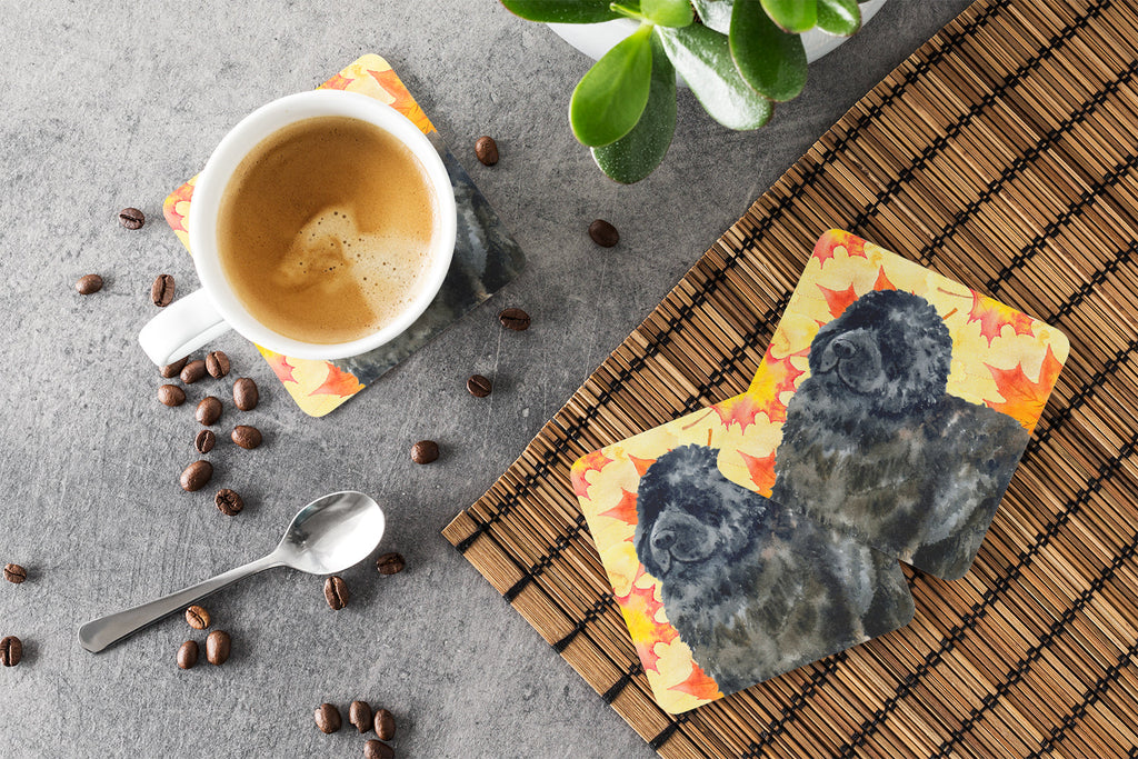 Newfoundland Fall Foam Coasters Set of 4 Cup Coasters for Indoor Outdoor, Tabletop Protection, Anti Slip, Mouse pad Material